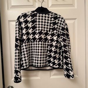 Black and White Houndstooth sweater and midi skirt size xs